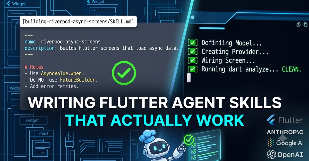 How to Write a Flutter Agent Skill That Actually Works: The 2026 Recipe